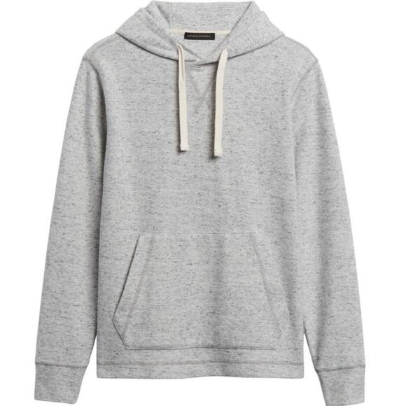 Banana Republic Brushed Waffle Knit Hoodie in Gray size Medium - Picture 1 of 6